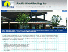 Tablet Screenshot of pacificmetalroofing.com